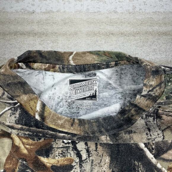 Vintage Realtree Hunting Camo Shirt Cotton Long Sleeve Pocket Tee Woodland 90s - Picture 3 of 3